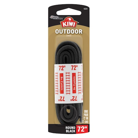 Kiwi Kiwi Outdoor 72 in. Black Boot Laces 70449
